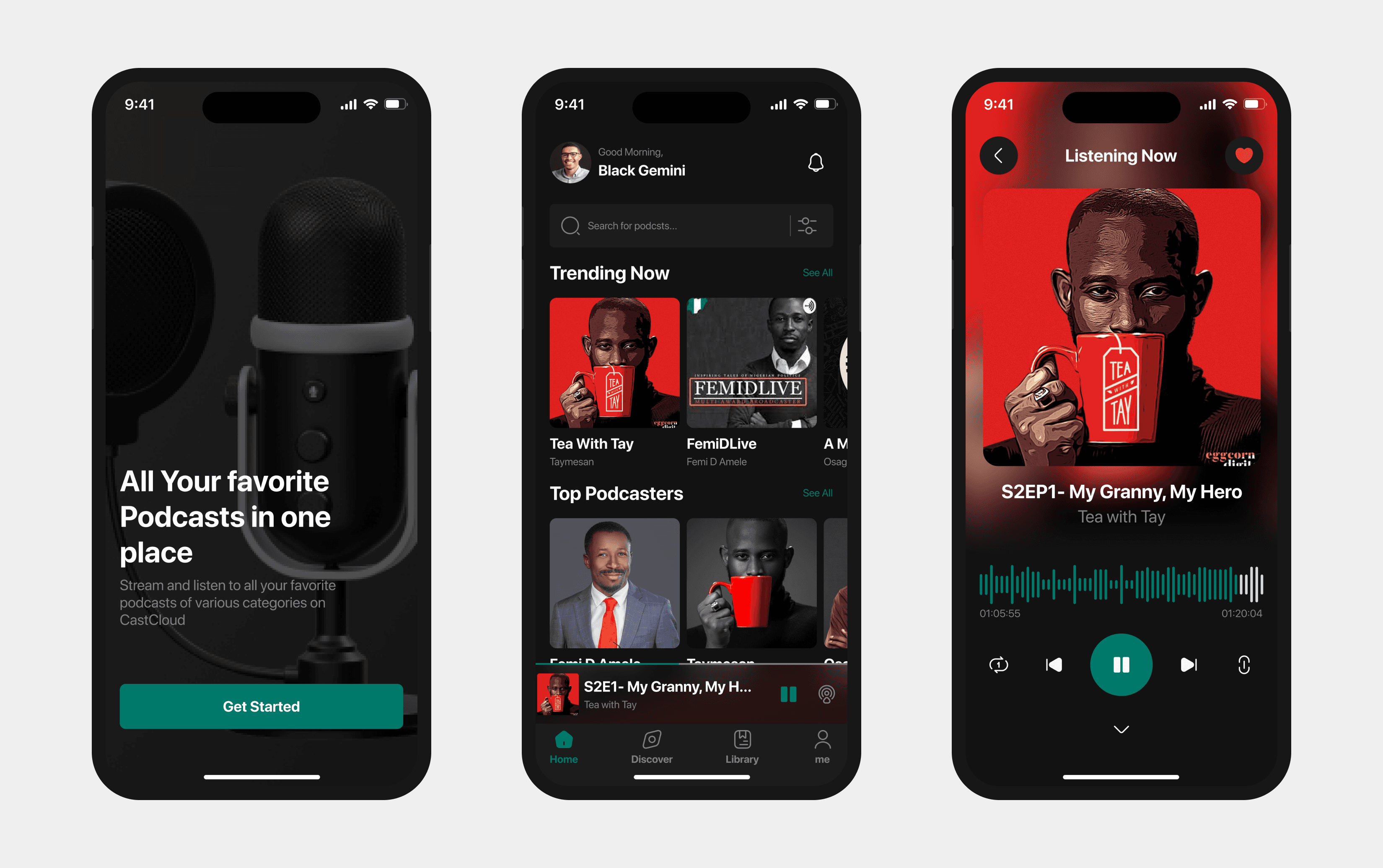 CastCloud — podcast streaming app
